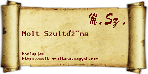 Molt Szultána névjegykártya